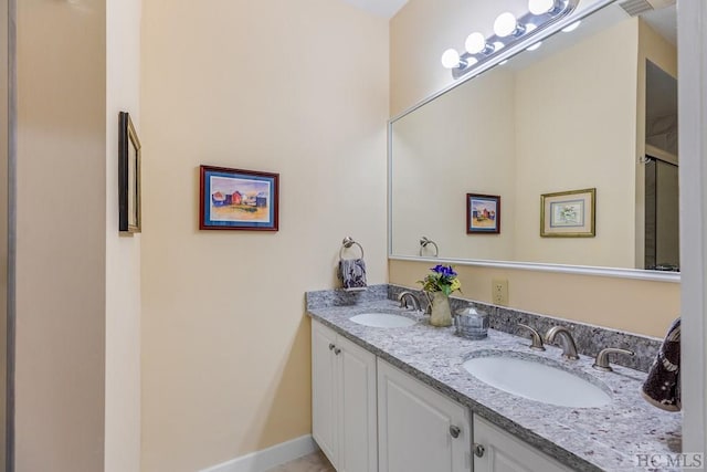 bathroom with vanity