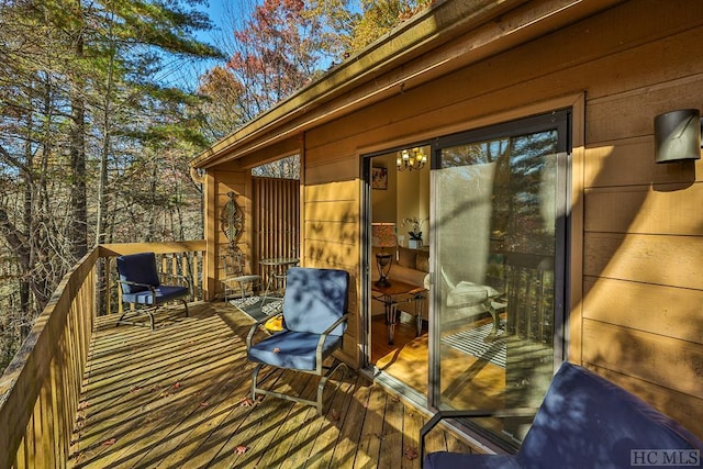 view of wooden deck