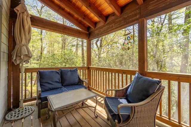 view of sunroom