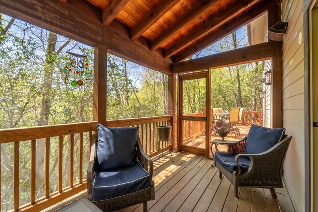 view of sunroom