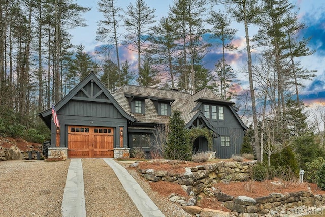 view of front of house featuring a garage