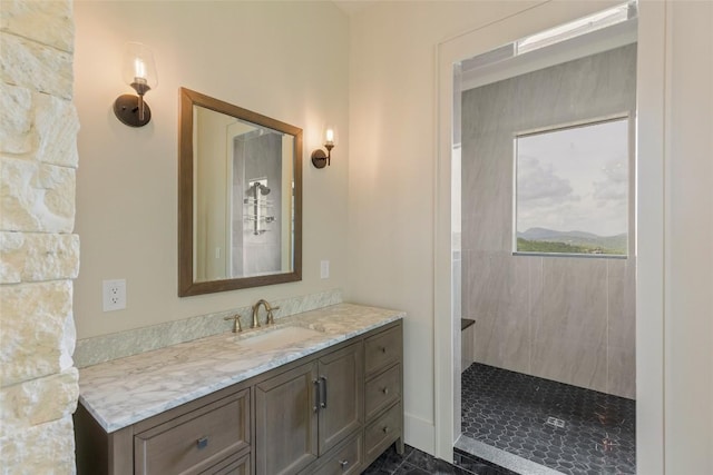 494 E Ridge Rd, Cashiers, NC 28717 - full bathroom with vanity and a walk in shower