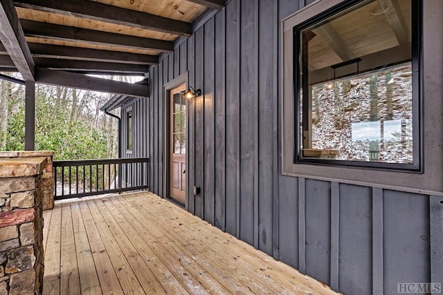 view of wooden deck