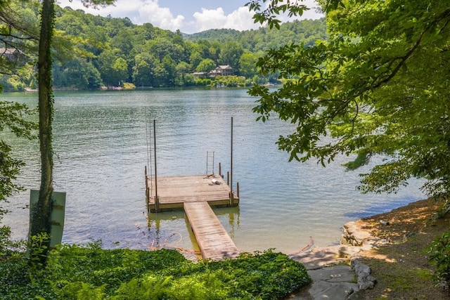 268 Tocami Trl, Cullowhee, NC 28723 - dock area with a water view and a view of trees