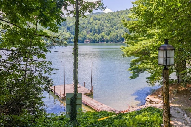 268 Tocami Trl, Cullowhee, NC 28723 - dock area with a water view and a view of trees