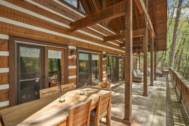 view of wooden deck
