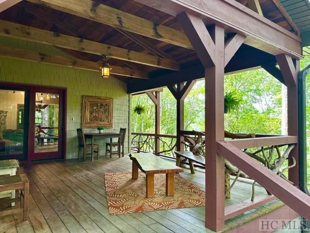 deck featuring a gazebo