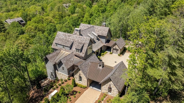 893 High Mountain Dr, Cashiers, NC 28717 - view from above of property featuring a heavily wooded area