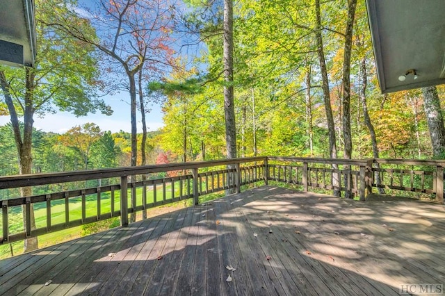 view of wooden terrace