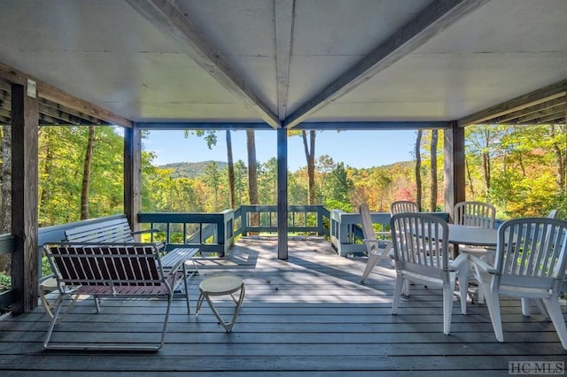 view of wooden terrace