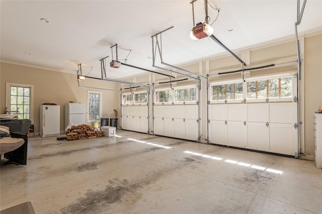 115 Falls Ct W, Highlands, NC 28741 - garage featuring a garage door opener and freestanding refrigerator