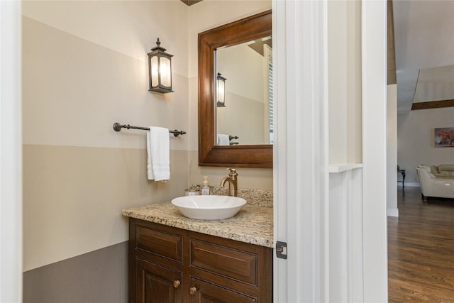 115 Falls Ct W, Highlands, NC 28741 - bathroom featuring vanity and wood finished floors