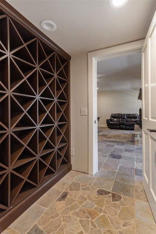 115 Falls Ct W, Highlands, NC 28741 - wine area featuring stone finish flooring
