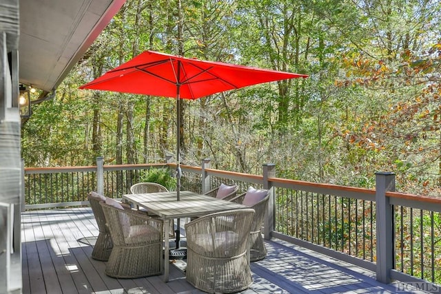 view of wooden deck