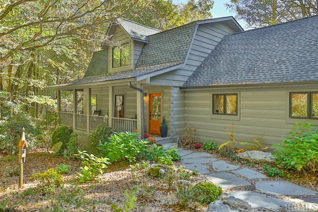 view of front of home with a porch