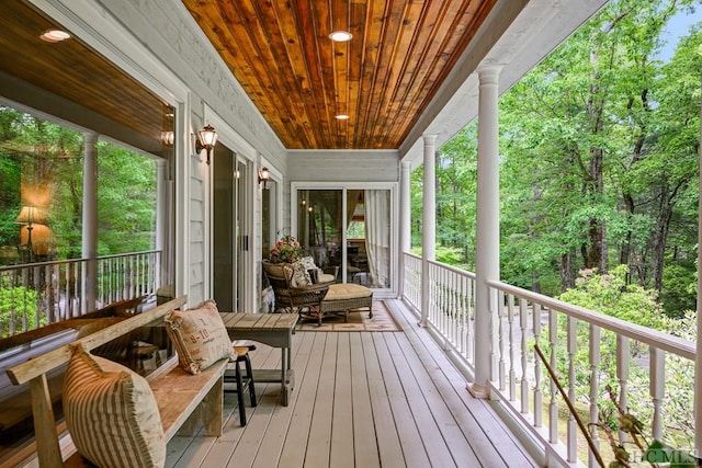 view of wooden deck