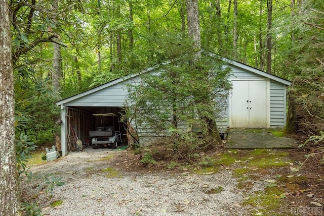 view of outdoor structure