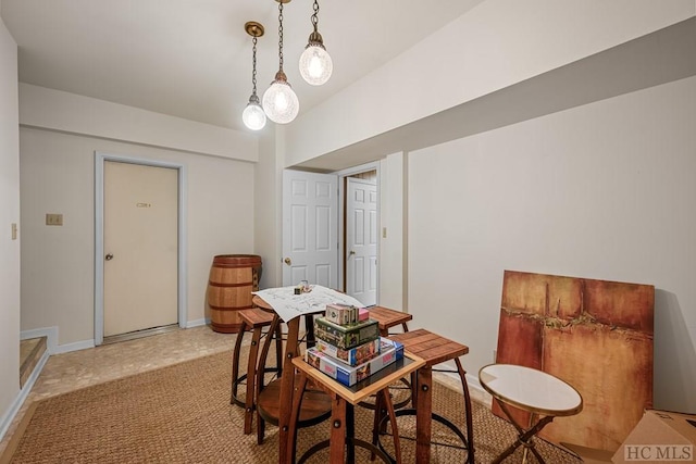 view of dining area