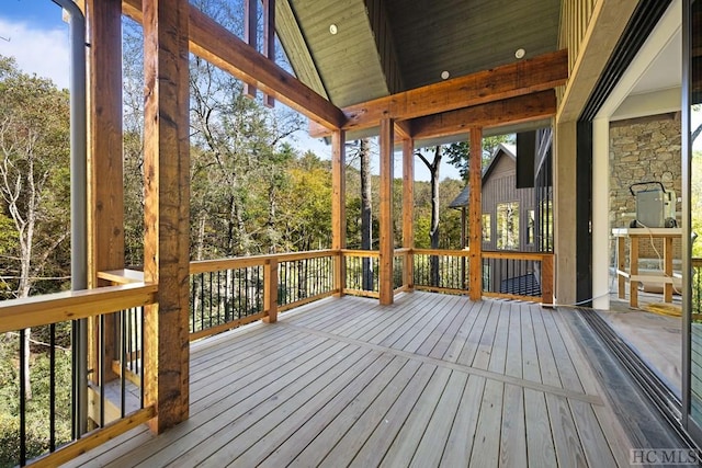 view of wooden terrace