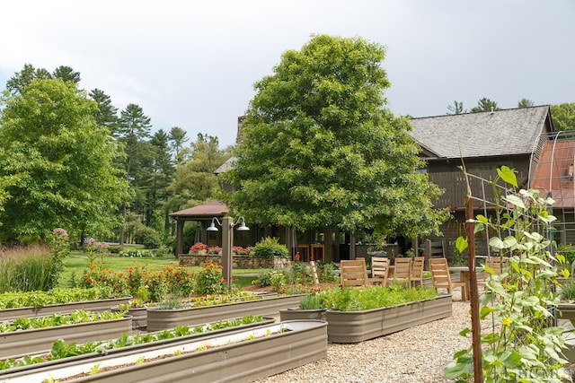 surrounding community featuring a garden