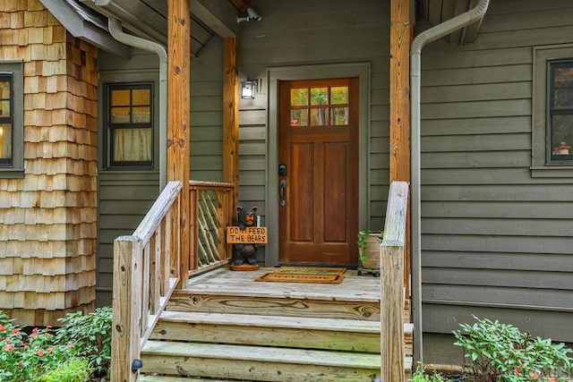 view of doorway to property