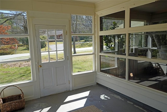 view of sunroom / solarium