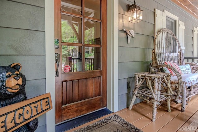 view of doorway to property