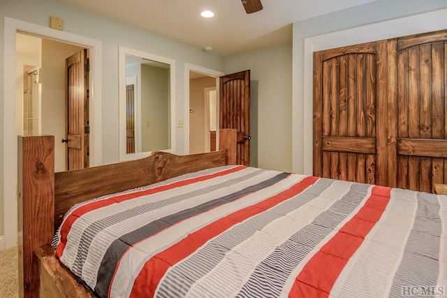 bedroom with ceiling fan