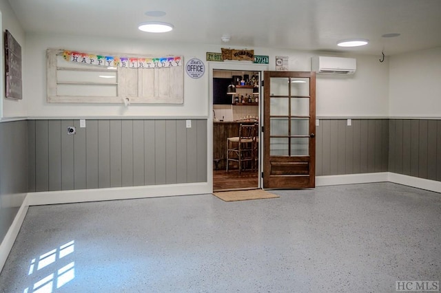 spare room with a wall unit AC