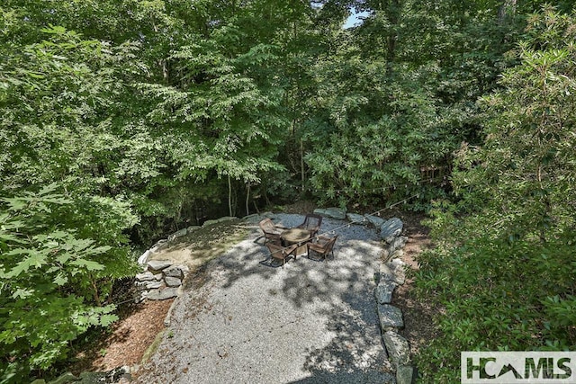 exterior space featuring a fire pit
