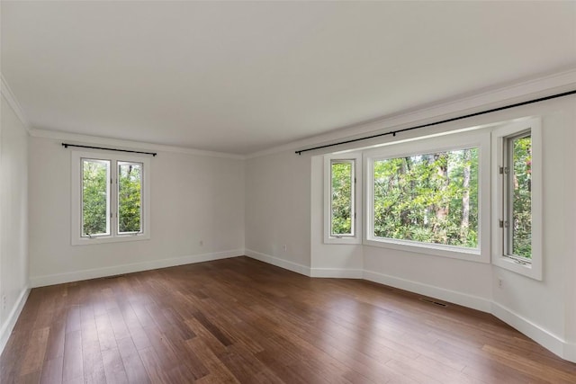 66 Hemlock Ln, Highlands, NC 28741 - empty room with crown molding, baseboards, and hardwood / wood-style flooring