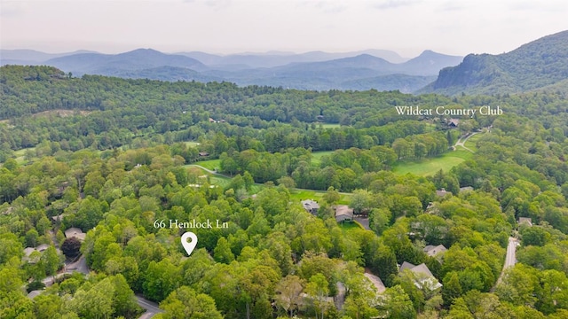 66 Hemlock Ln, Highlands, NC 28741 - drone / aerial view of a forest and a mountain backdrop