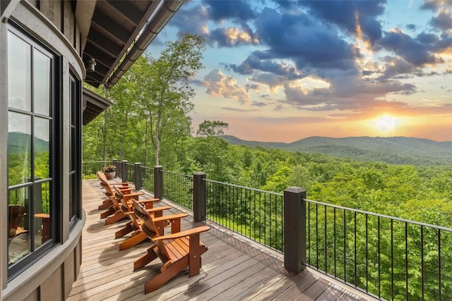 39 Firesong Ln, Glenville, NC 28736 - wooden deck featuring a view of trees
