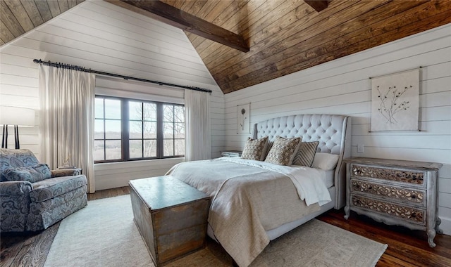 39 Firesong Ln, Glenville, NC 28736 - bedroom with wood ceiling, wood finished floors, and wood walls