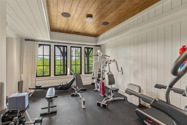 39 Firesong Ln, Glenville, NC 28736 - workout area with wood ceiling