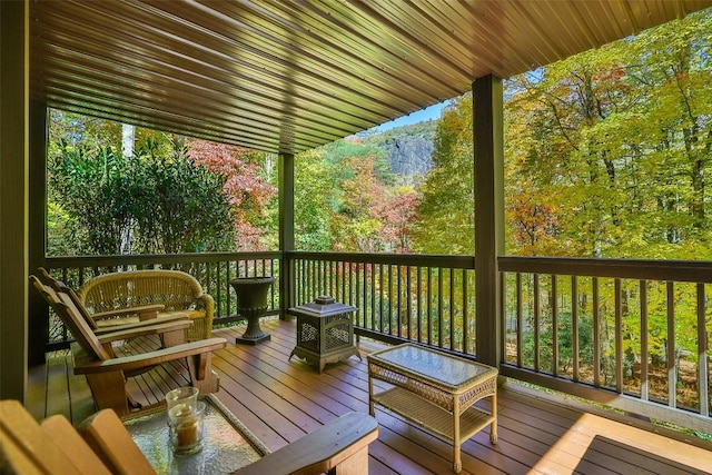 view of wooden terrace