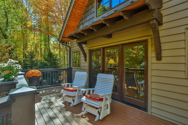 view of wooden deck