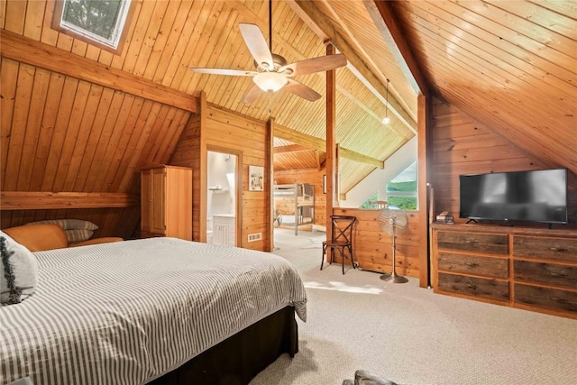 735 Trays Island Rd, Sapphire, NC 28774 - bedroom with wooden walls and carpet