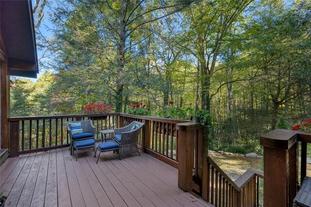 view of wooden deck