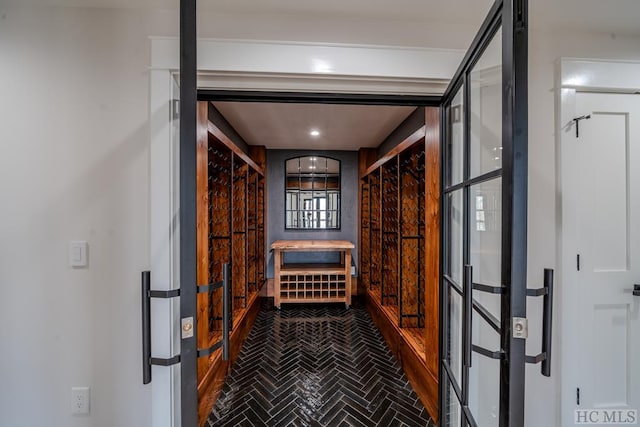 view of wine room