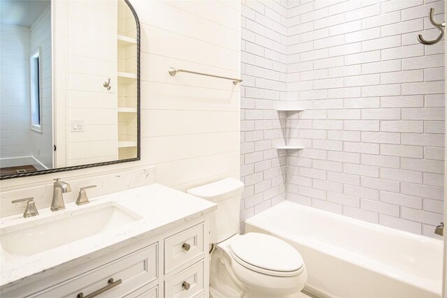 369 Firesong Ln, Glenville, NC 28736 - bathroom featuring toilet, vanity, and  shower combination