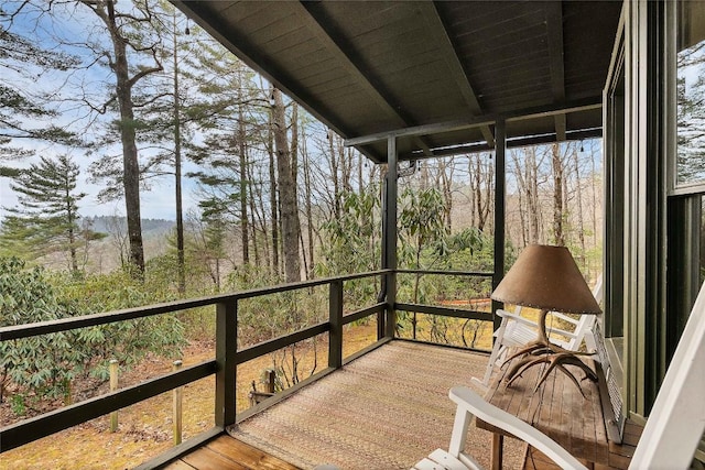 view of sunroom