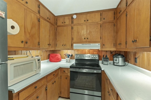 kitchen with appliances with stainless steel finishes