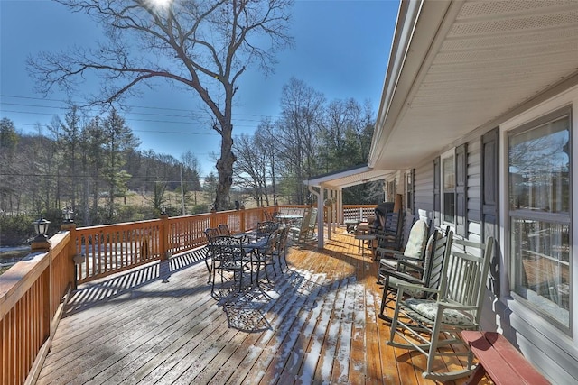 view of wooden deck