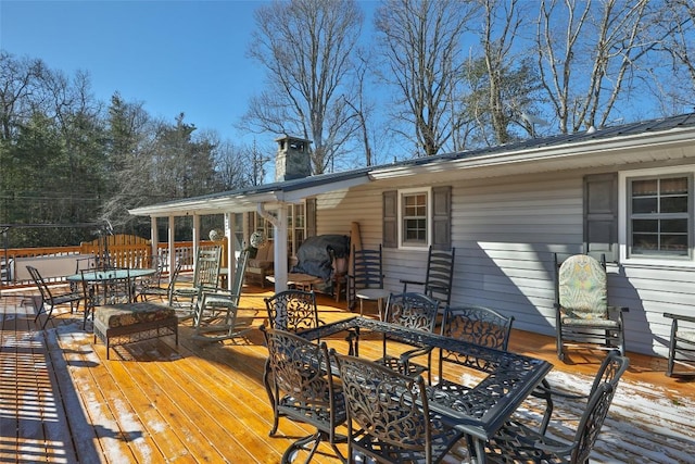 view of wooden deck