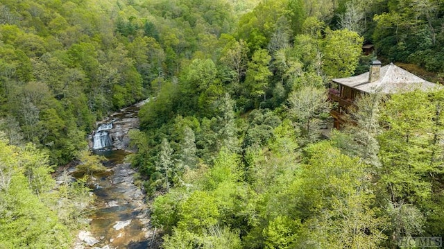 aerial view with a view of trees