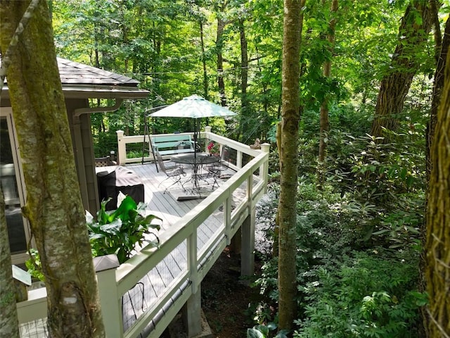 142 Wheatstone Dr, Glenville, NC 28736 - deck featuring outdoor dining space