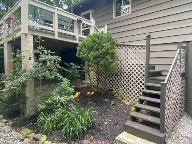 142 Wheatstone Dr, Glenville, NC 28736 - view of home's exterior featuring stairs and a balcony