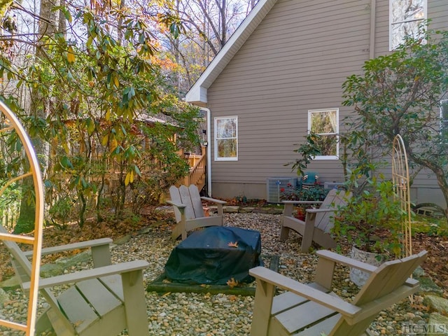 view of home's exterior with central air condition unit