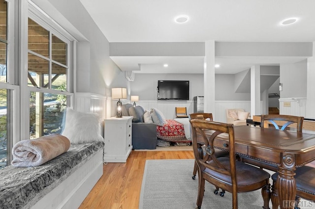 dining room featuring light hardwood / wood-style floors